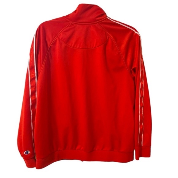 Champion Track Jacket Womens Red Zip Up Athletic Full Zip 1X - Picture 4 of 5